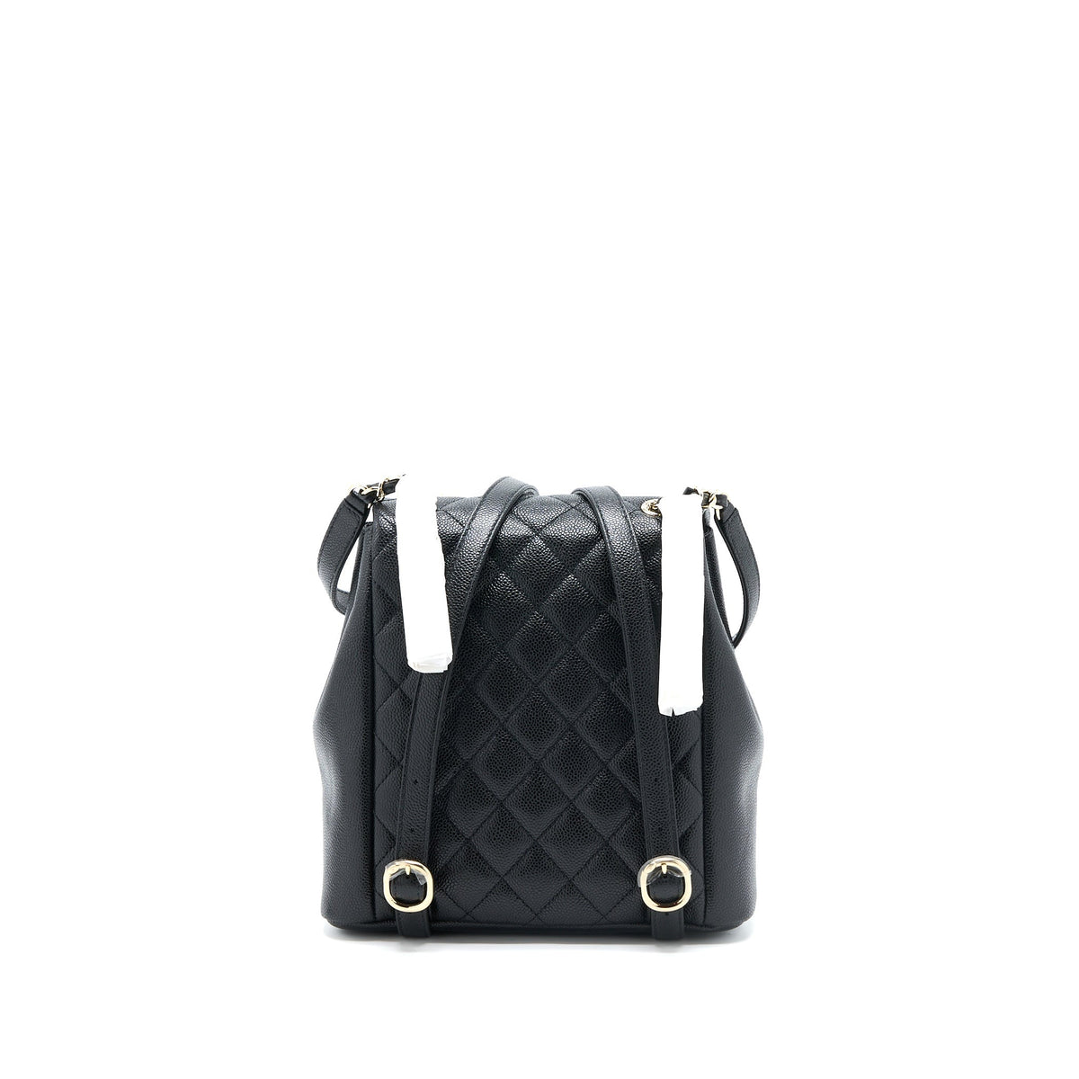 CHANEL 23P TRIPLE PACK BACKPACK CAVIAR BLACK LGHW (MICROCHIP)