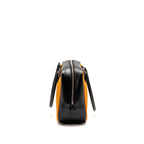 Hermes plume 28 fabric / leather orange / black SHW