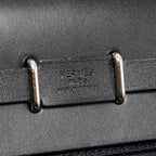 HERMES HERBAG MINI CANVAS/HUNTER LEATHER BLACK SHW