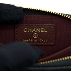 CHANEL ZIP SMALL CARD HOLDER CAVIAR BLACK GHW