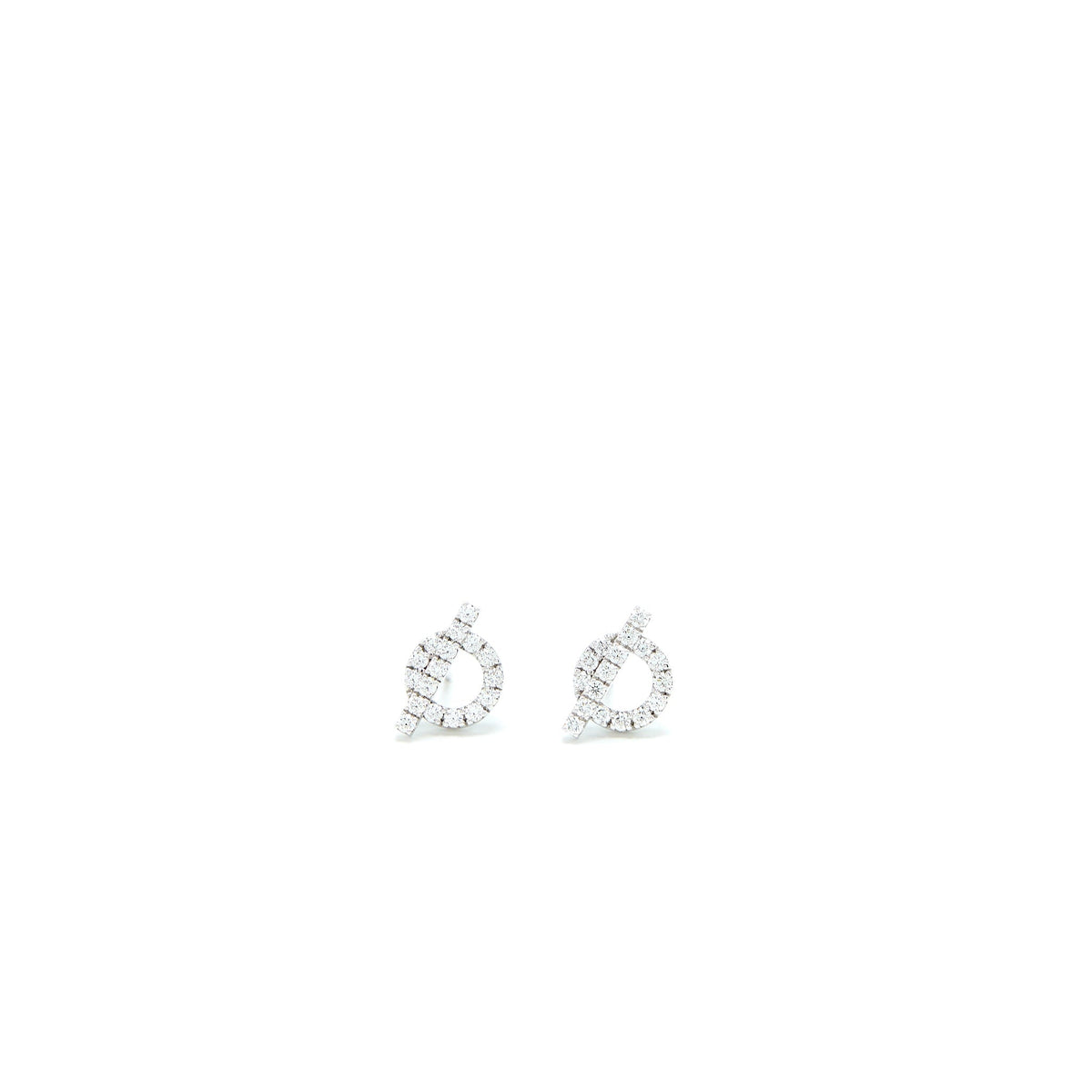 Hermes Finesse Earrings White Gold with Diamonds