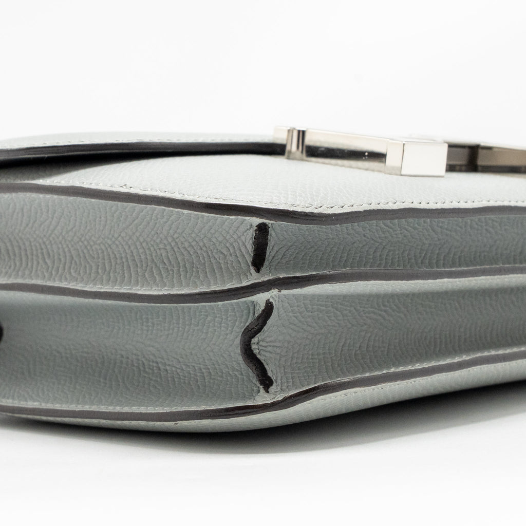 Hermes Mini Constance Epsom Gris Mouette SHW