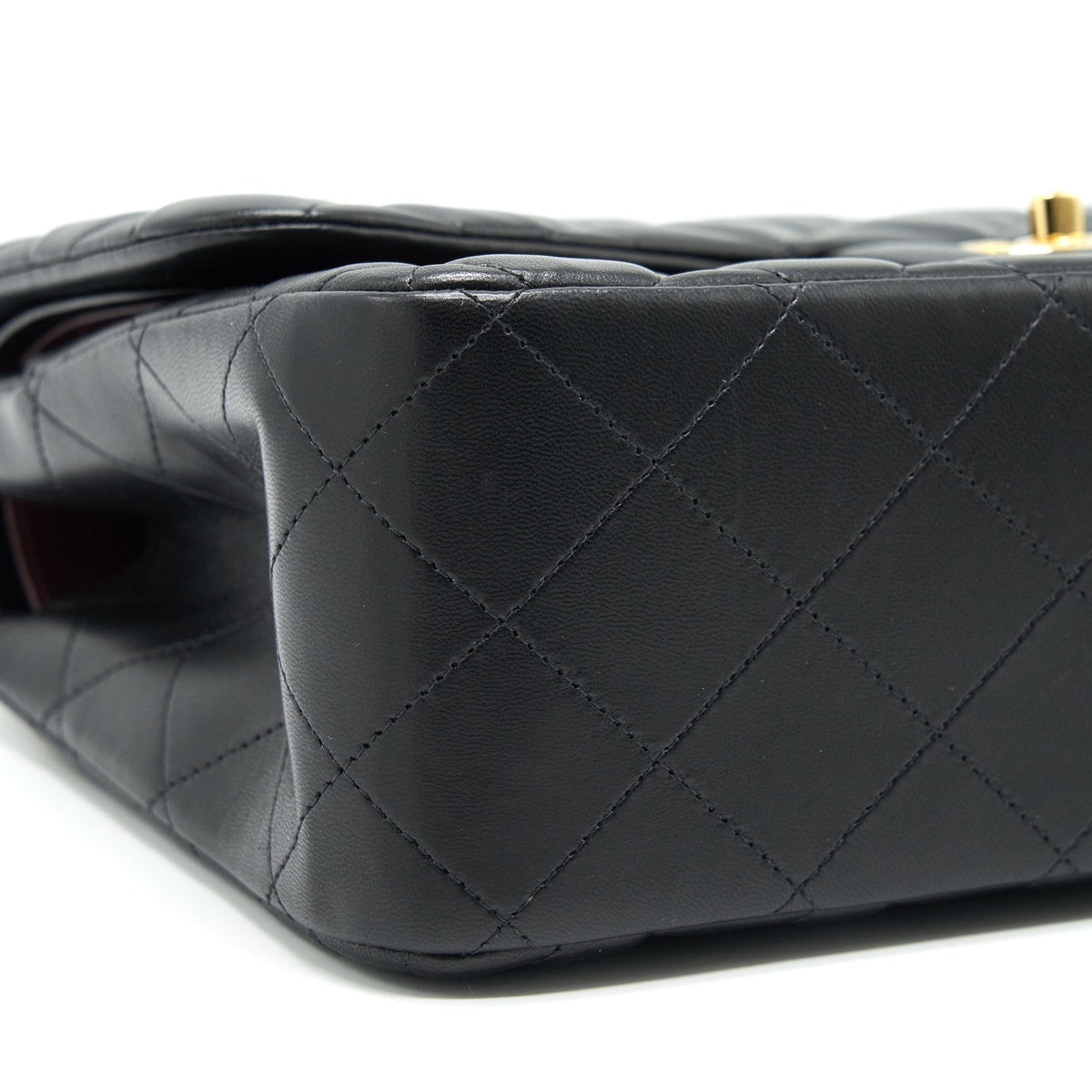 CHANEL CLASSIC DOUBLE FLAP JUMBO BAG LAMBSKIN BLACK GHW