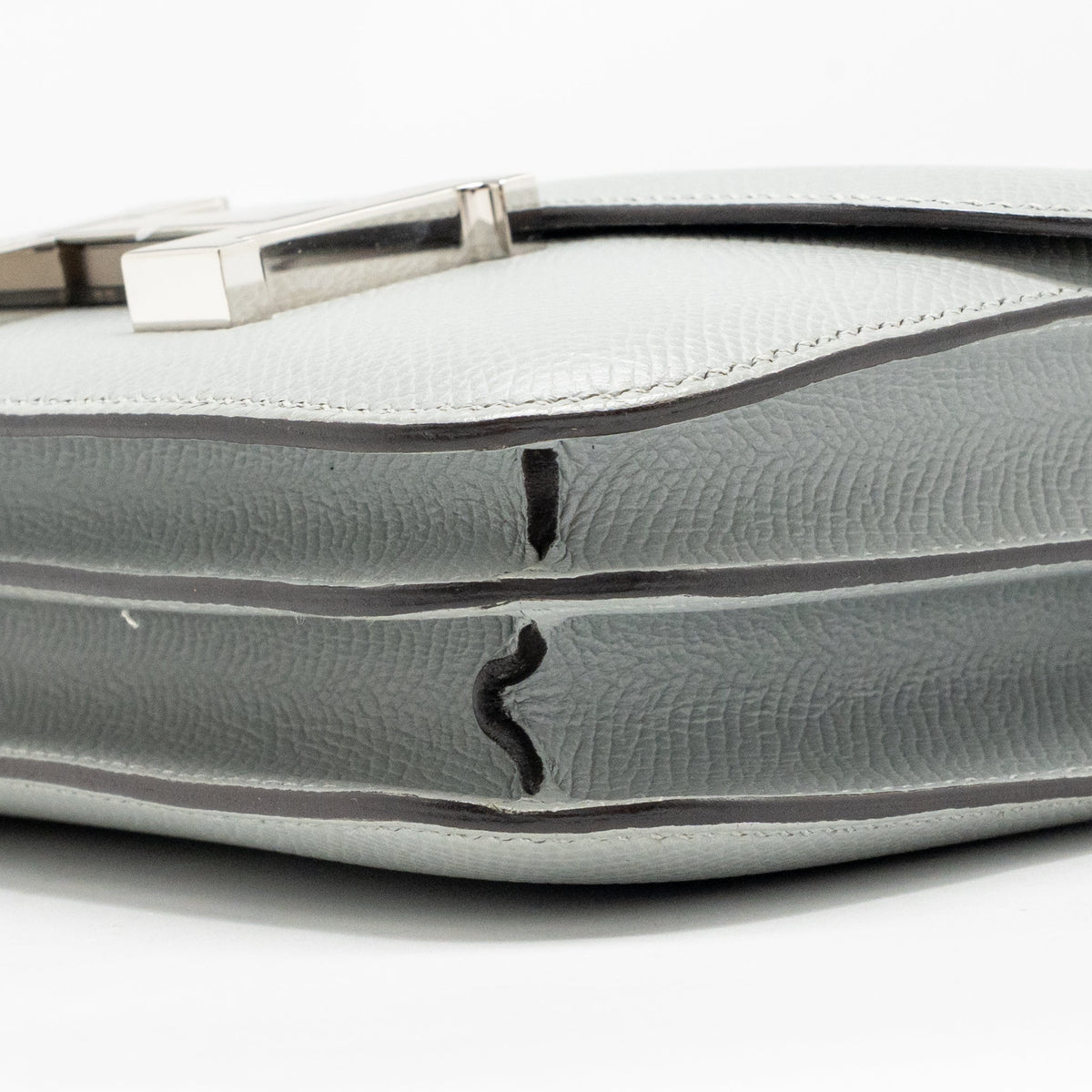 Hermes Mini Constance Epsom Gris Mouette SHW