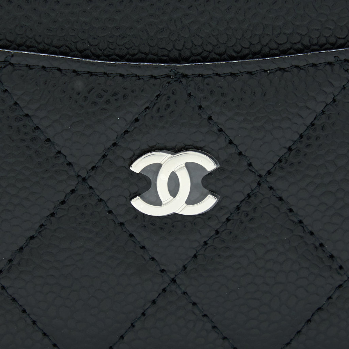 CHANEL CLASSIC CARD HOLDER CAVIAR BLACK SHW