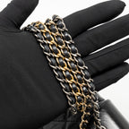 Chanel Gabrielle Backpack Aged Calfskin BLACK Multicolour Hardware