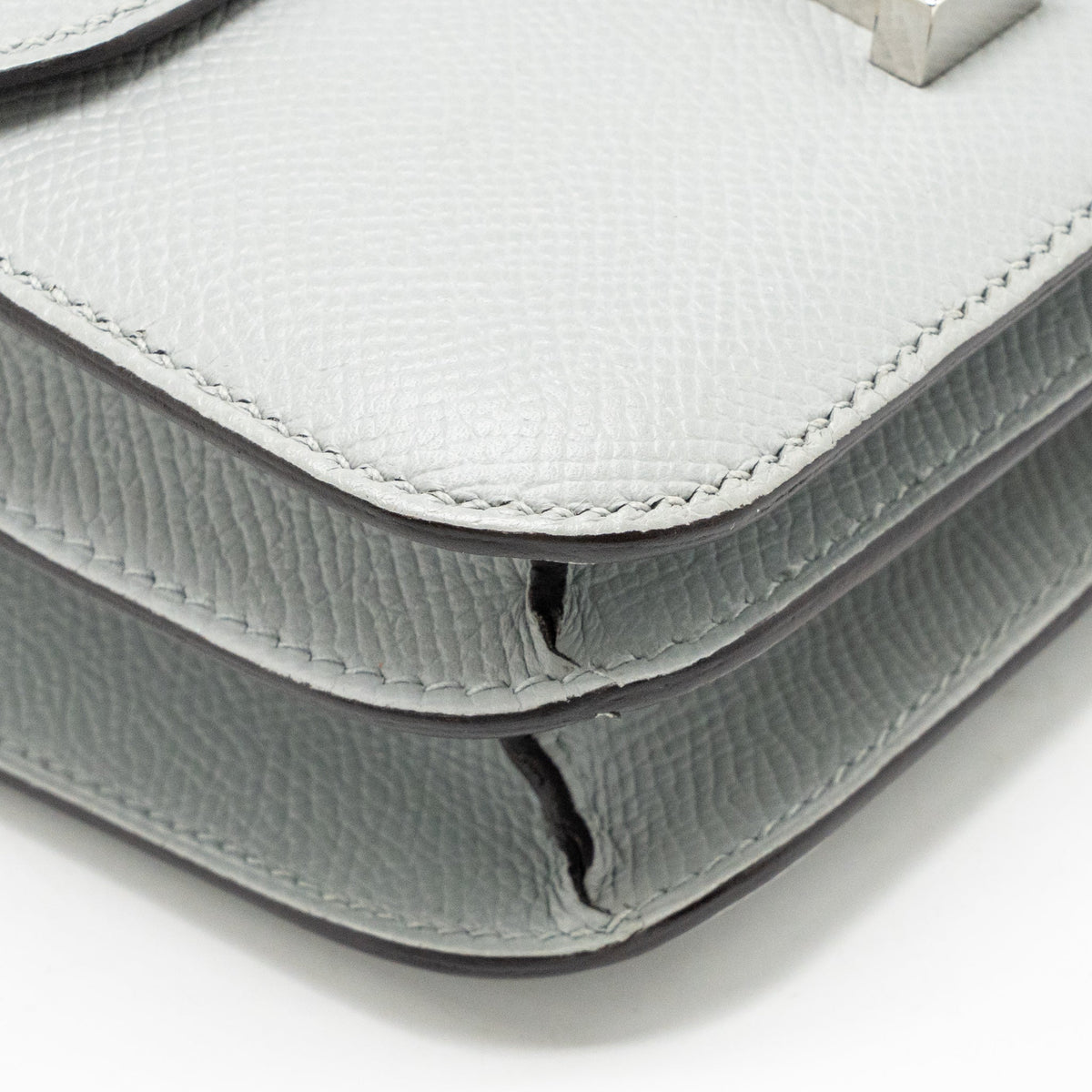 Hermes Mini Constance Epsom Gris Mouette SHW