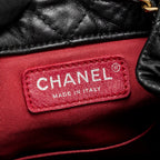 Chanel Gabrielle Backpack Aged Calfskin BLACK Multicolour Hardware