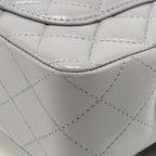 Chanel 22B Metal Top Handle Mini Rectangular Flap Bag Lambskin Grey GHW (Microchip)