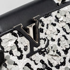 LOUIS VUITTON CAPUCINES MINI LIMITED EDITION SUQUIN / LEATHER MULTICOLOUR BLACK SHW