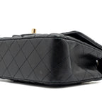 CHANEL CLASSIC MINI RECTANGULAR FLAP BAG LAMBSKIN BLACK GHW