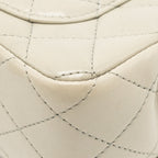 Chanel Mini Rectangular Flap Bag Lambskin Sage Grey LGHW (Microchip)