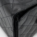 CHANEL 25 MEDIUM CAVIAR BLACK GHW (MICROCHIP)