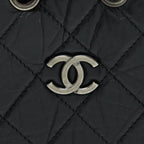CHANEL SMALL GABRIELLE BACKPACK CALFSKIN BLACK WITH MULTICOLOUR HARDWARE (MICROCHIP)