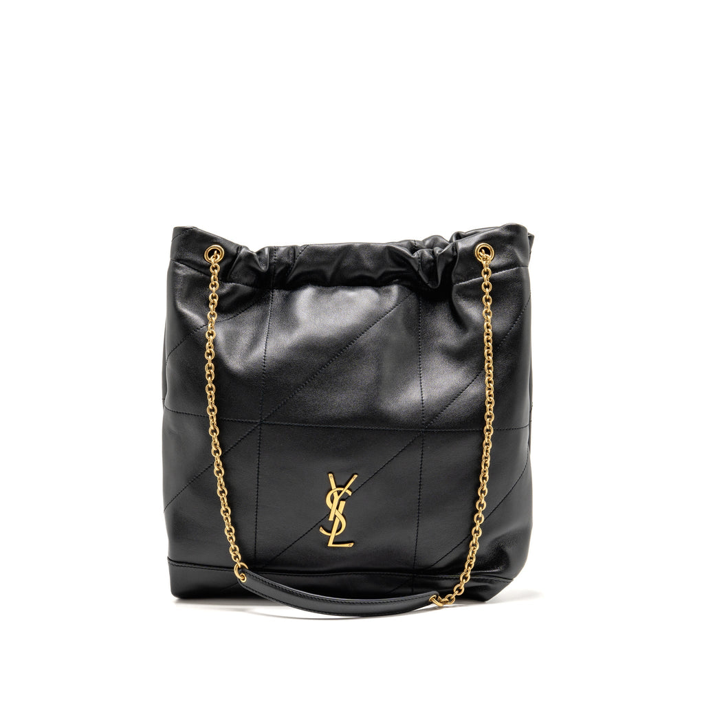 Saint Laurent/YSL Jamie Pochon Shoulder Bag Lambskin Black GHW