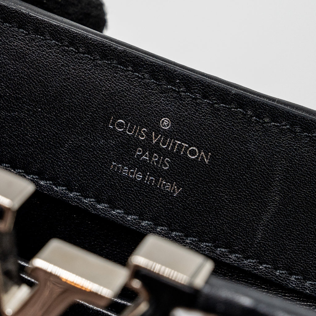 LOUIS VUITTON CAPUCINES MINI LIMITED EDITION SUQUIN / LEATHER MULTICOLOUR BLACK SHW