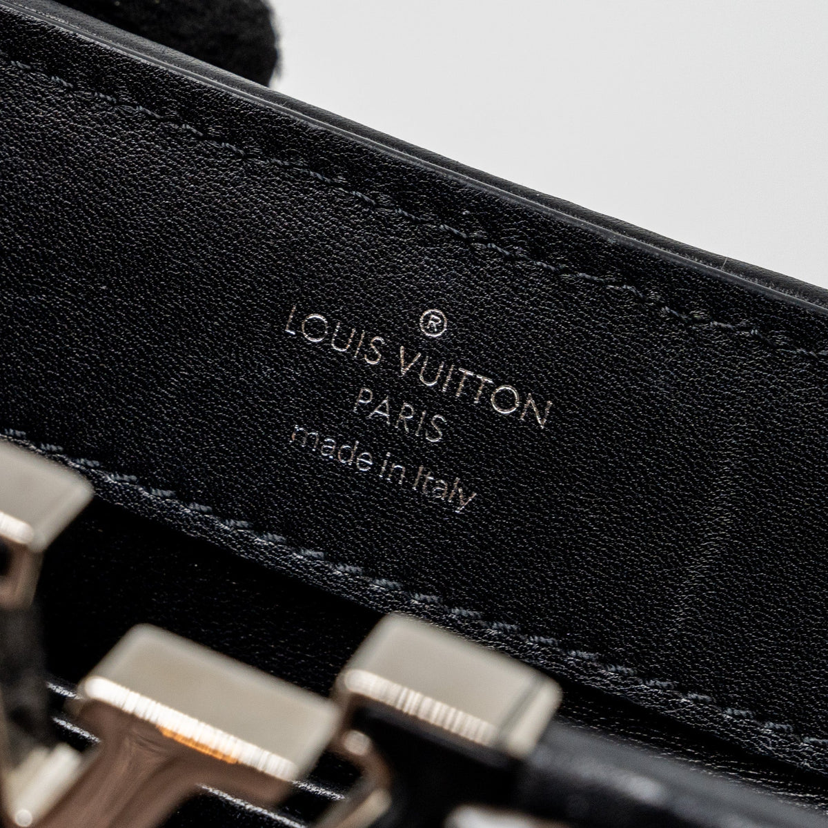 LOUIS VUITTON CAPUCINES MINI LIMITED EDITION SUQUIN / LEATHER MULTICOLOUR BLACK SHW