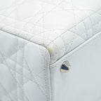 DIOR LADY DIOR BAG LARGE IN WHITE SHW