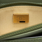 CHANEL 21B GREEN GHW PEARL CRUSH WALLET ON CHAIN