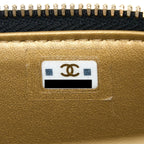 CHANEL PEAR CRUSH LONG VANITY WITH CHAIN LAMBSKIN BLACK GHW