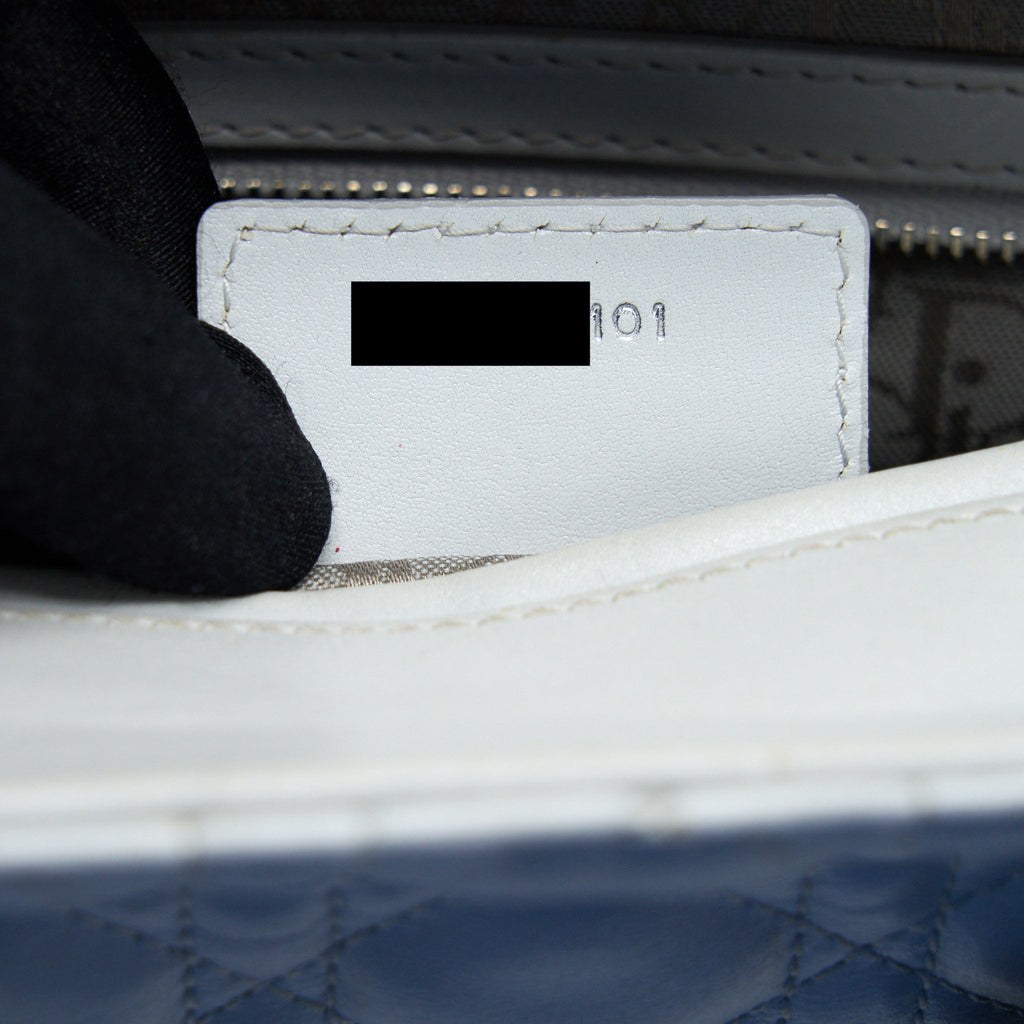DIOR LADY DIOR BAG LARGE IN WHITE SHW