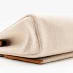 HERMES HERBAG MINI CANVAS / HUNTER LEATHER ECRU-BEIGE / FAUVE SHW