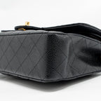 CHANEL MEDIUM CLASSIC DOUBLE FLAP BAG CAVIAR BLACK GHW