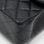 CHANEL MEDIUM CLASSIC DOUBLE FLAP BAG CAVIAR BLACK GHW