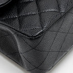 CHANEL MEDIUM CLASSIC DOUBLE FLAP BAG CAVIAR BLACK GHW