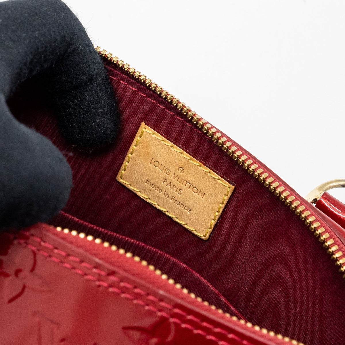 LOUIS VUITTON ALMA BB PATENT RED GHW