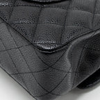 CHANEL MEDIUM CLASSIC DOUBLE FLAP BAG CAVIAR BLACK GHW