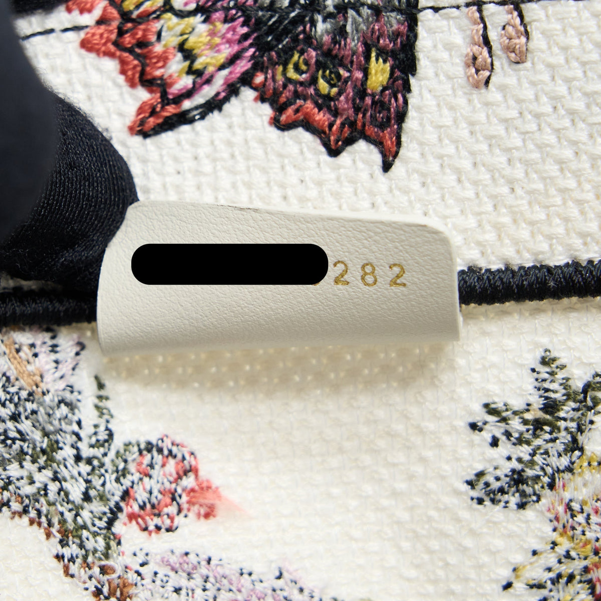 DIOR SMALL BOOK TOTE DIOR PETITES FLEURS EMBROIDERY CANVAS WHITE MULTICOLOUR