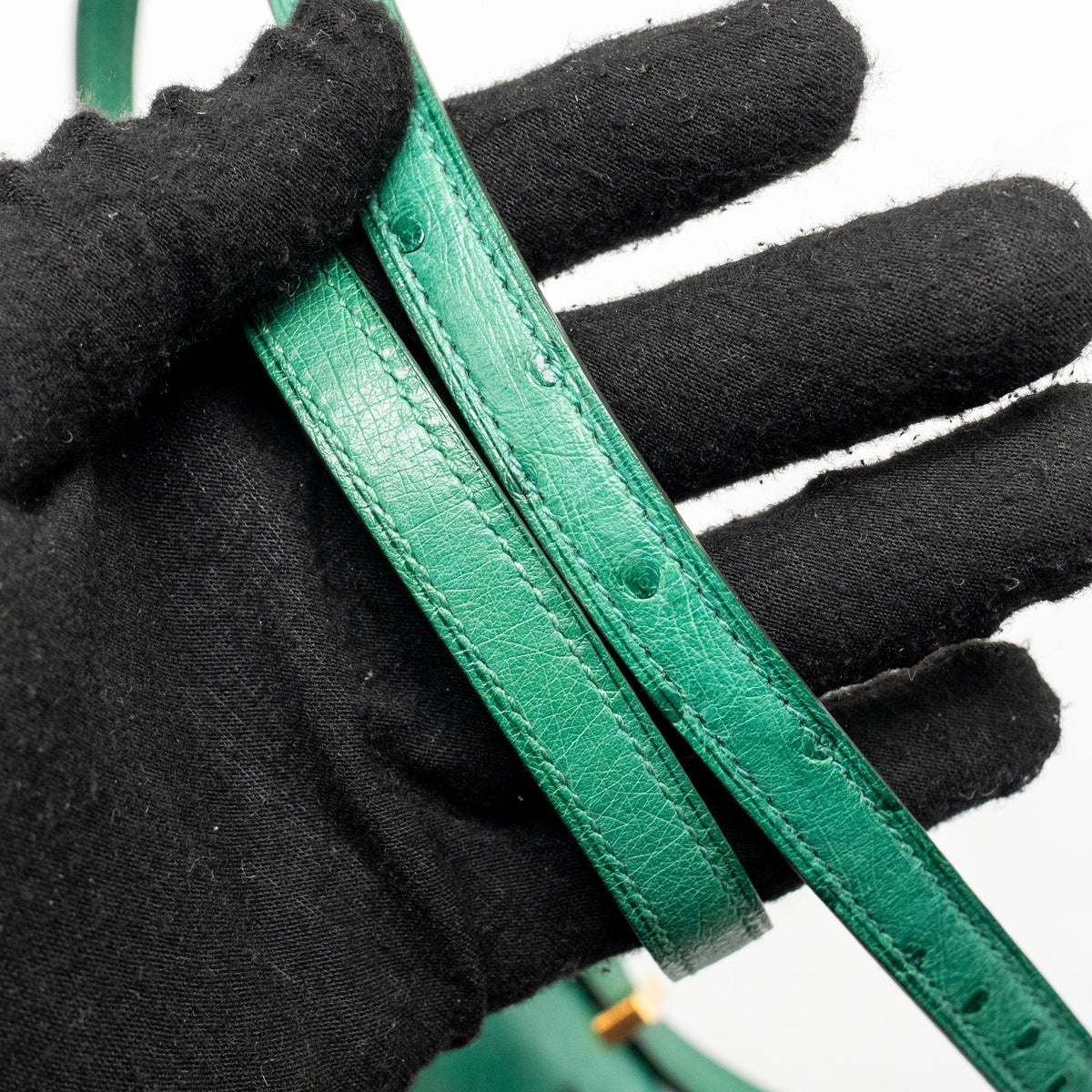 Hermes Mini Constance Ostrich Vert Vertigo GHW