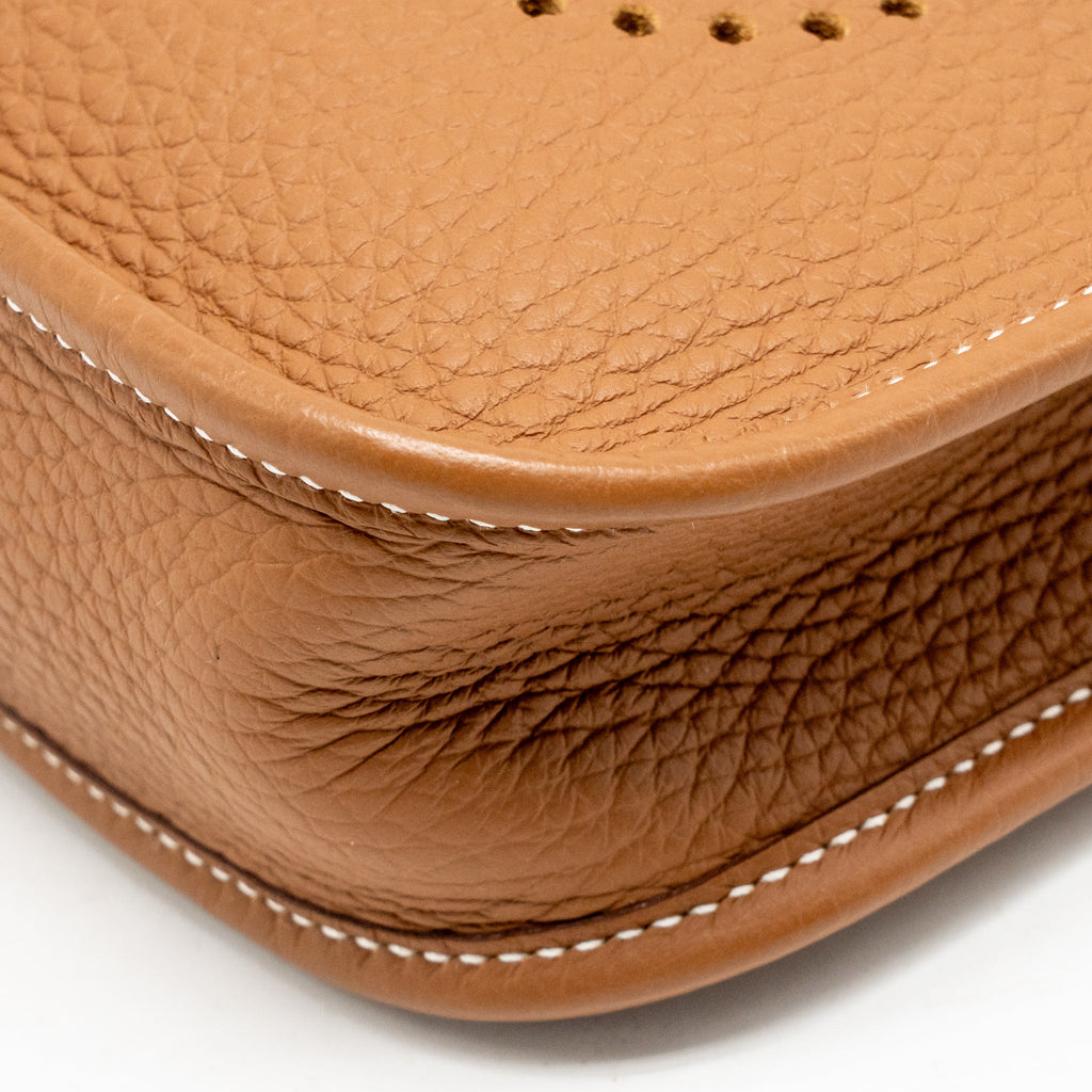 Hermes Mini Evelyne Clemence Gold GHW