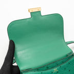 Hermes Mini Constance Ostrich Vert Vertigo GHW
