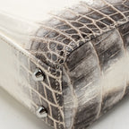 Dior Mini Lady Dior Himalayan Crocodile White/Grey SHW