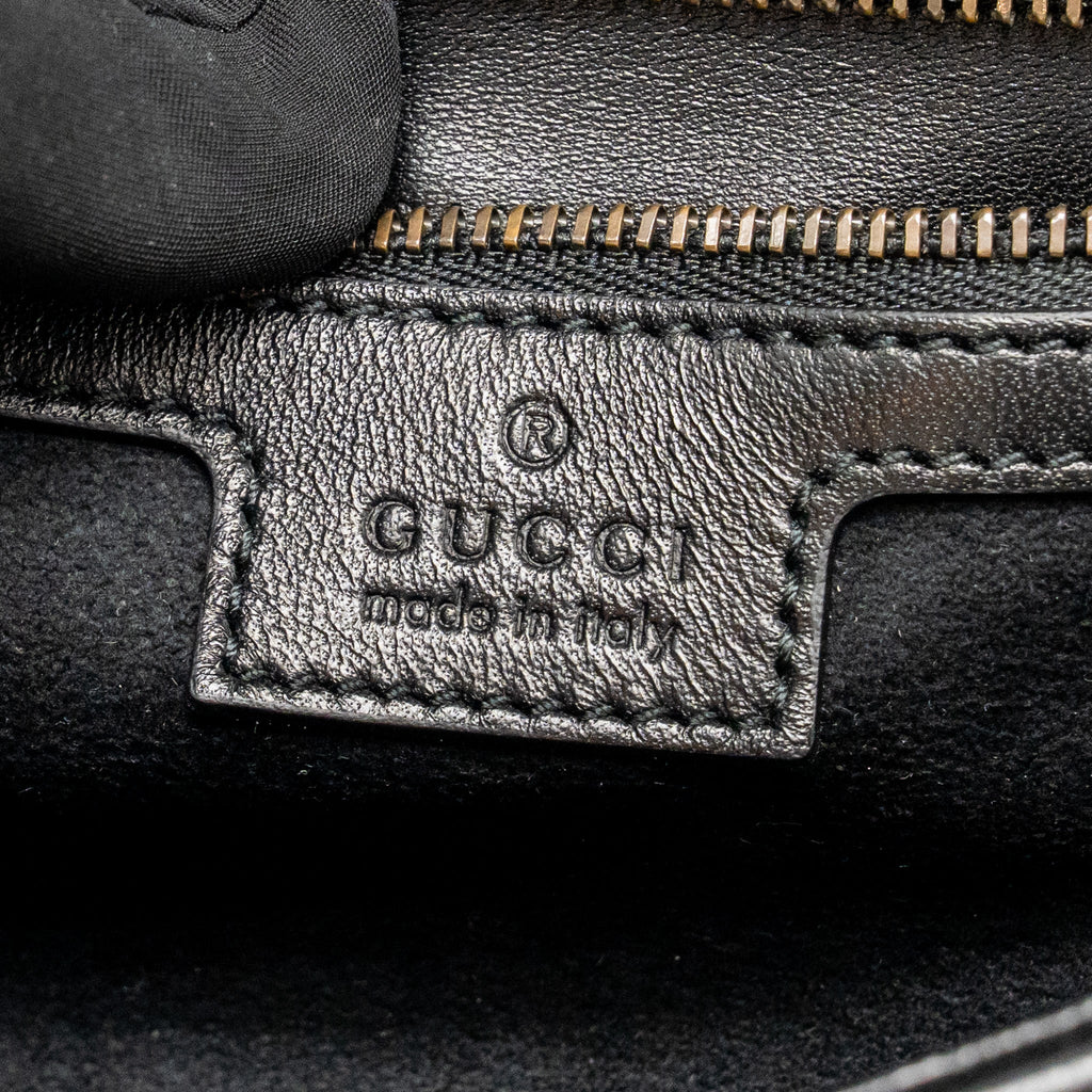 Gucci medium GG marmont studded matelasse shoulder bag lambskin black GHW