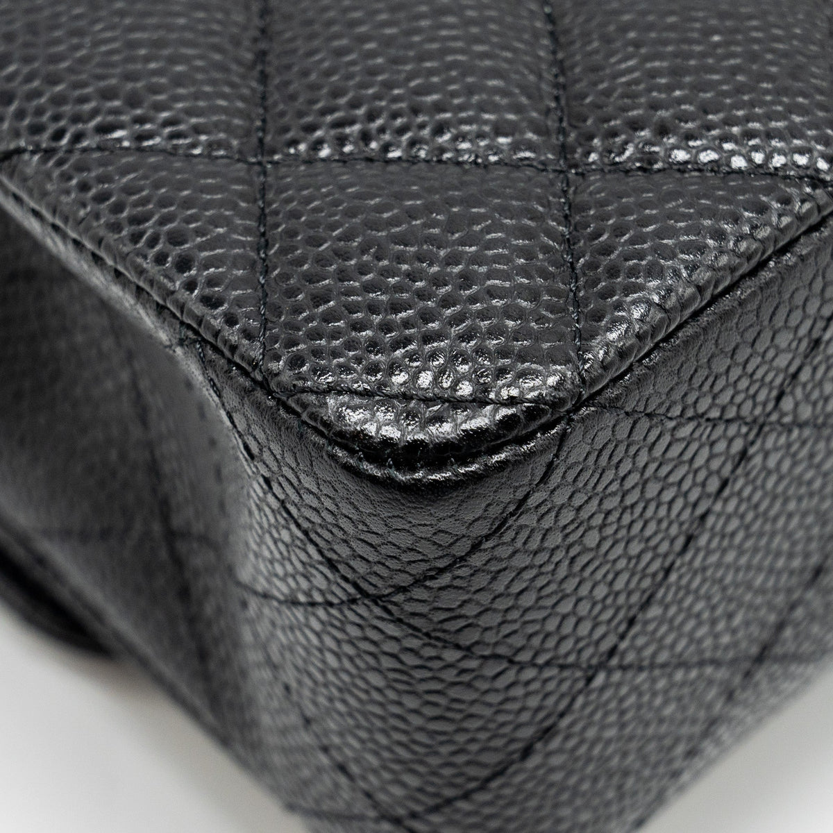 CHANEL MEDIUM CLASSIC DOUBLE FLAP BAG CAVIAR BLACK SHW