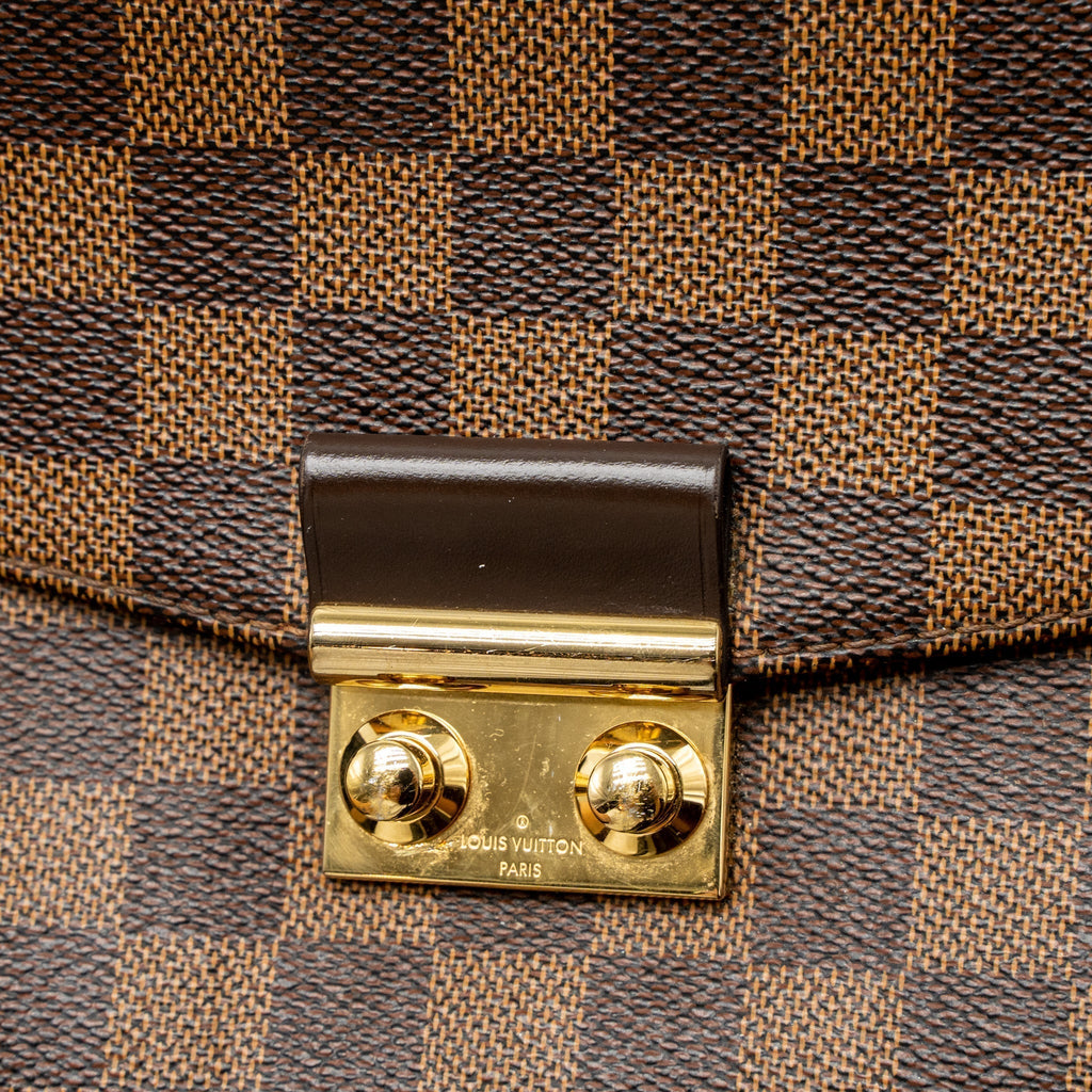LOUIS VUITTON CROISETTE DAMIER EBENE CANVAS GHW