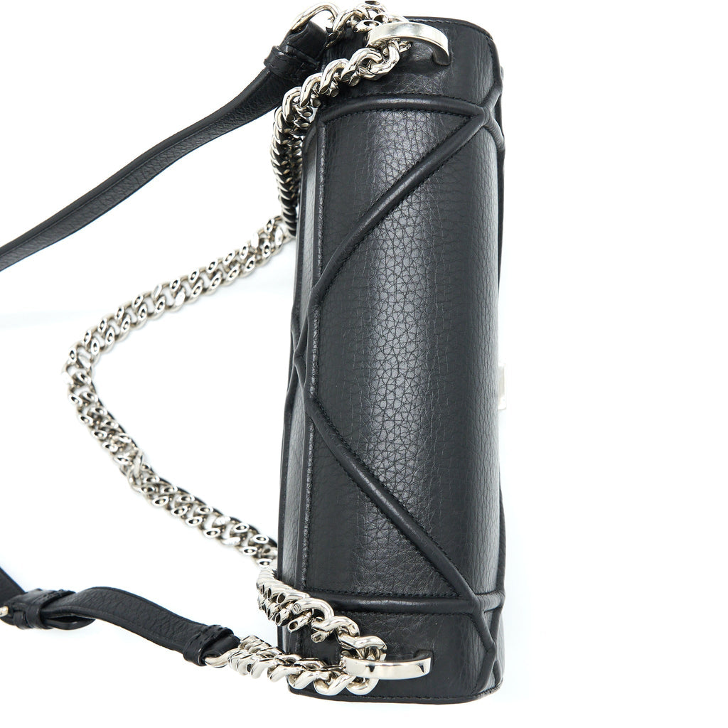 DIOR MEDIUM DIORAMA CALFSKIN BLACK SHW