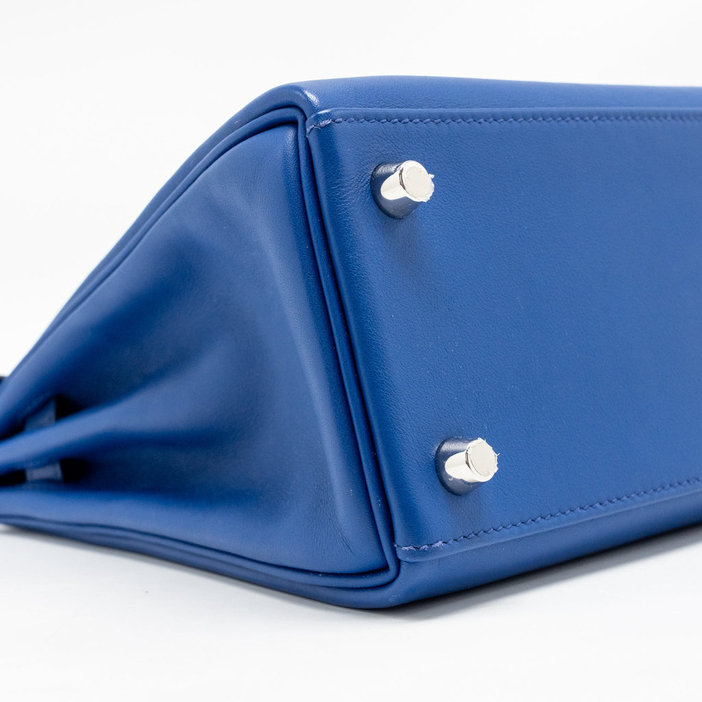 Hermes Kelly 25 Swift Blue Royal SHW