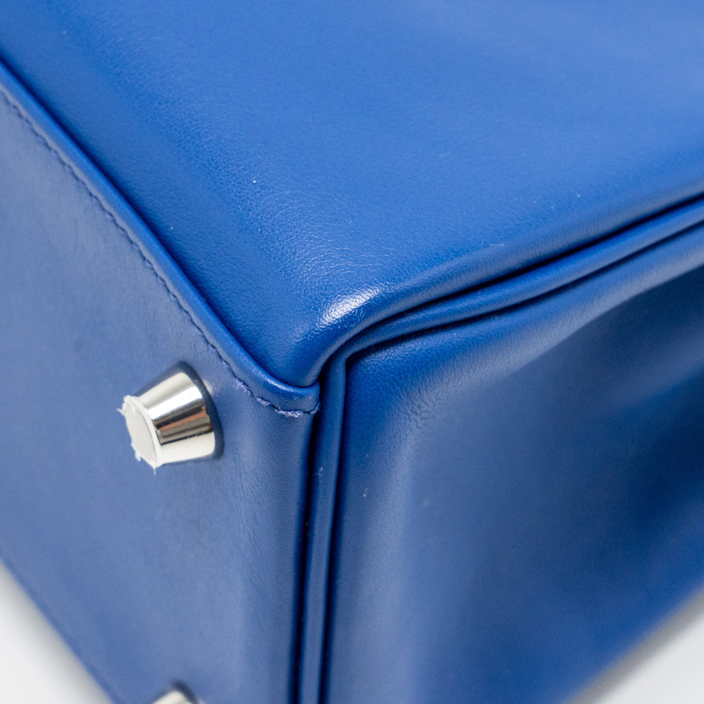 Hermes Kelly 25 Swift Blue Royal SHW