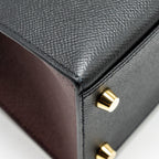Hermes Kelly 25 Special Order Epsom Black/Rough H LGHW
