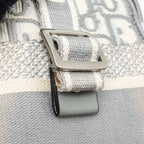 DIOR DIORCAMP MESSENGER BAG OBLIQUE EMBROIDERY LIGHT GREY SHW