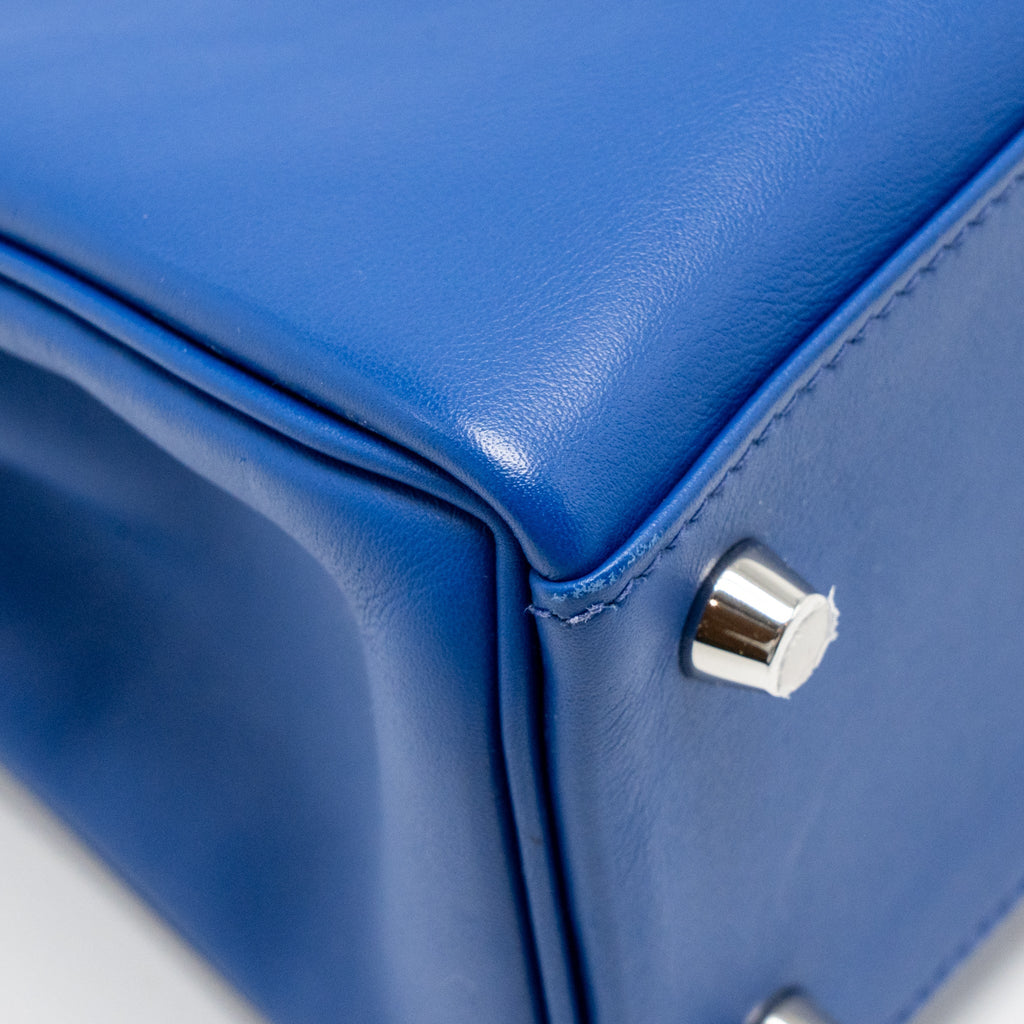 Hermes Kelly 25 Swift Blue Royal SHW