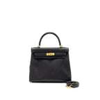 Hermes Kelly 25 Togo Black GHW