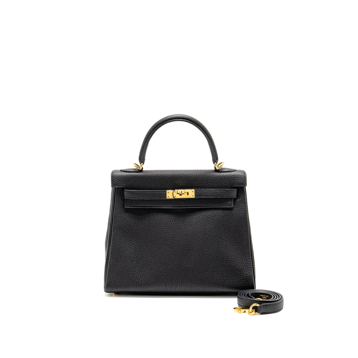 Hermes Kelly 25 Togo Black GHW