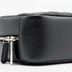 CHANEL QUILTED COSMETIC POUCH LAMBSKIN BLACK SHW