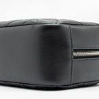 CHANEL QUILTED COSMETIC POUCH LAMBSKIN BLACK SHW