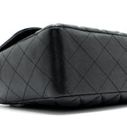 CHANEL CLASSIC JUMBO SINGLE FLAP BAG CAVIAR BLACK SHW